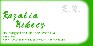 rozalia mikecz business card